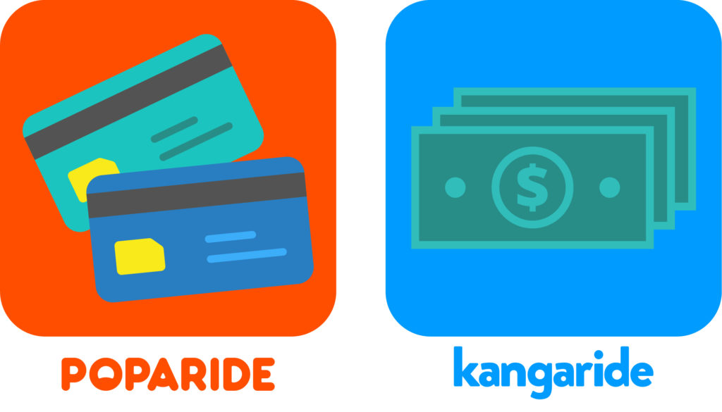 Kangaride vs Poparide payment method