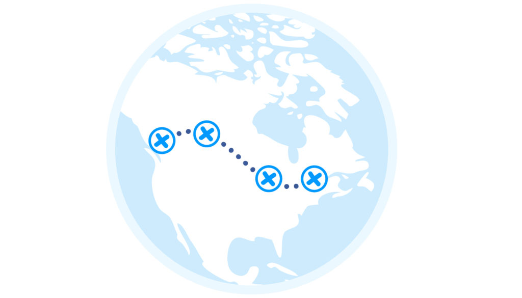 Map showing Poparide from Western to Eastern Canada