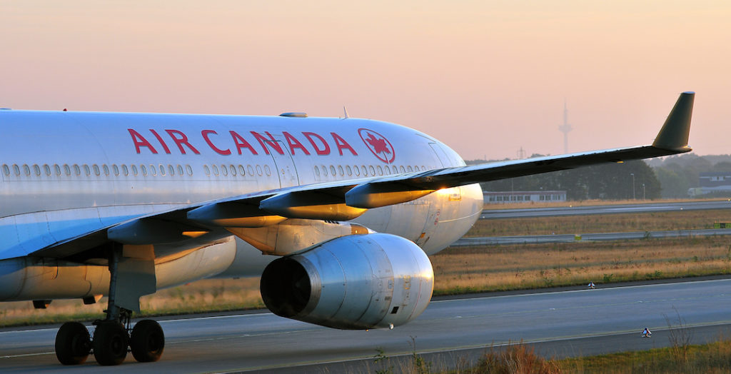 Air Canada airplane in Toronto