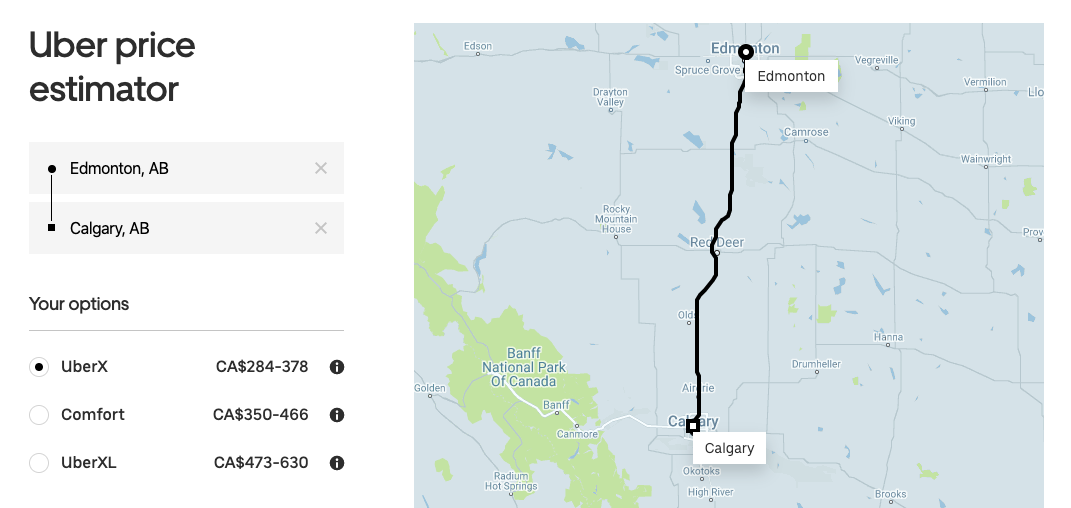 Cheapest Way to Travel From Edmonton to Calgary Bus, Flight, or